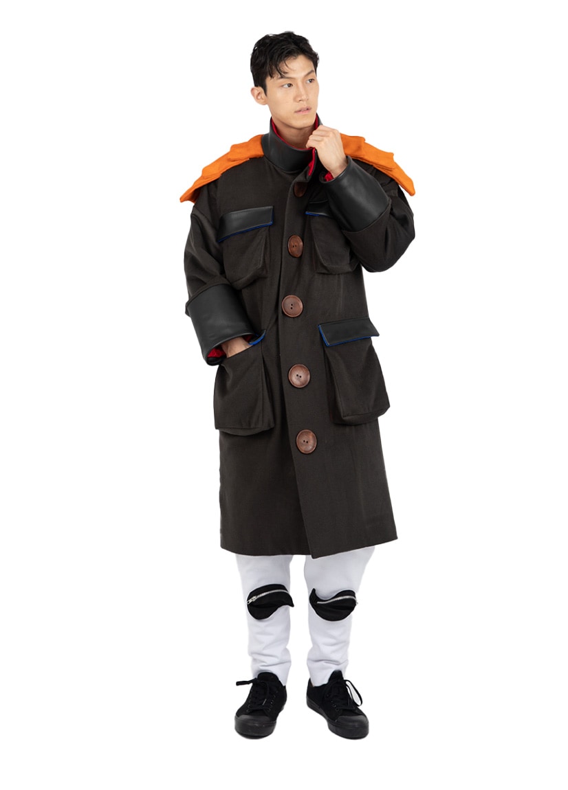 レア CL ユニセックスパディングロングコートシルクパディング