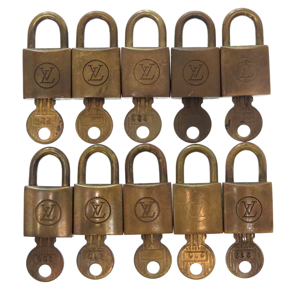 10点セット 旧型 カデナ パドロック 南京錠 カデナ メタル/メタル ゴールド LV 05LG【中古】 ユニセックス