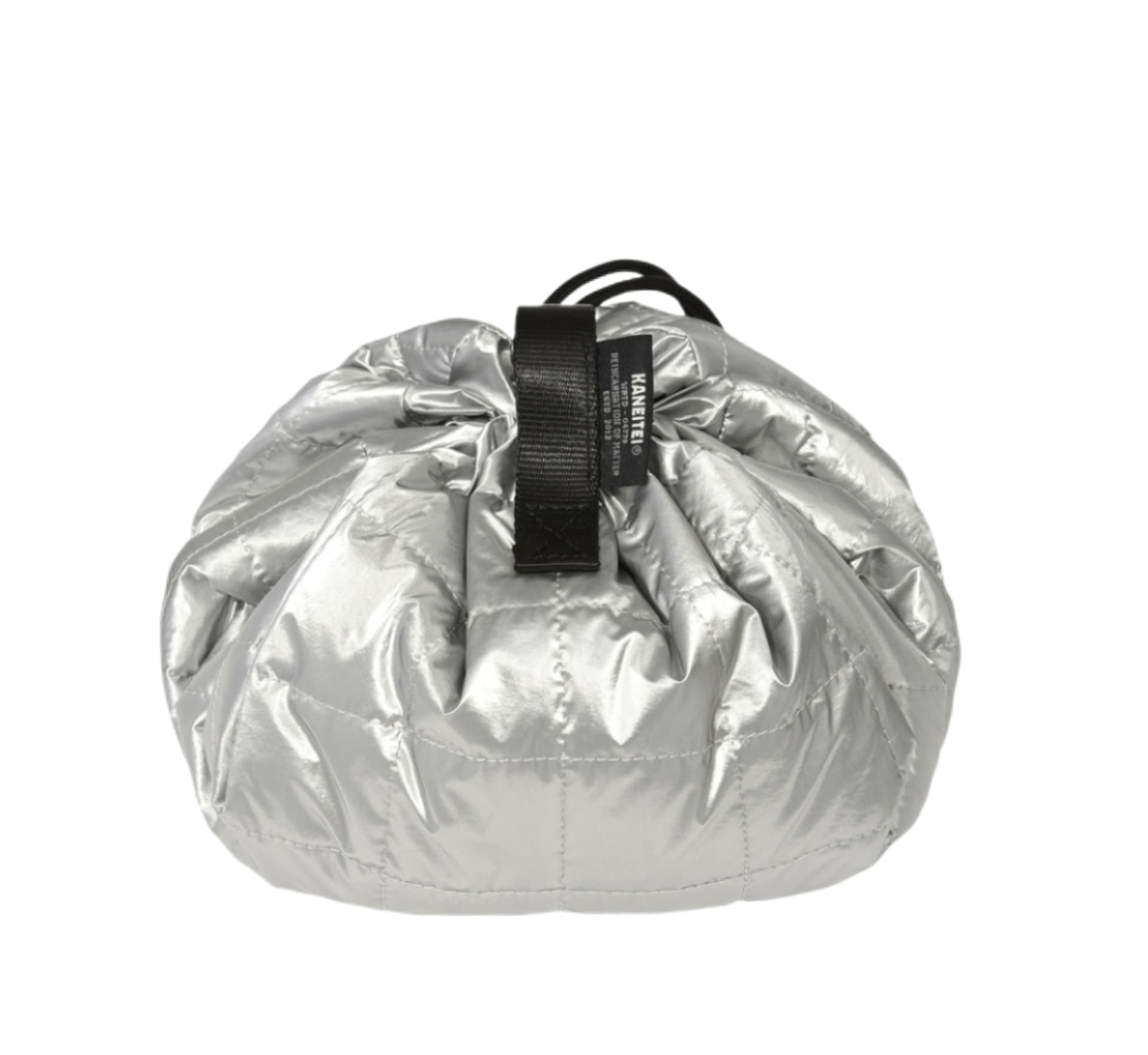 [KANEITEI] DUMPLING QUILTING STORAGE CROSS BAG (SILVER)