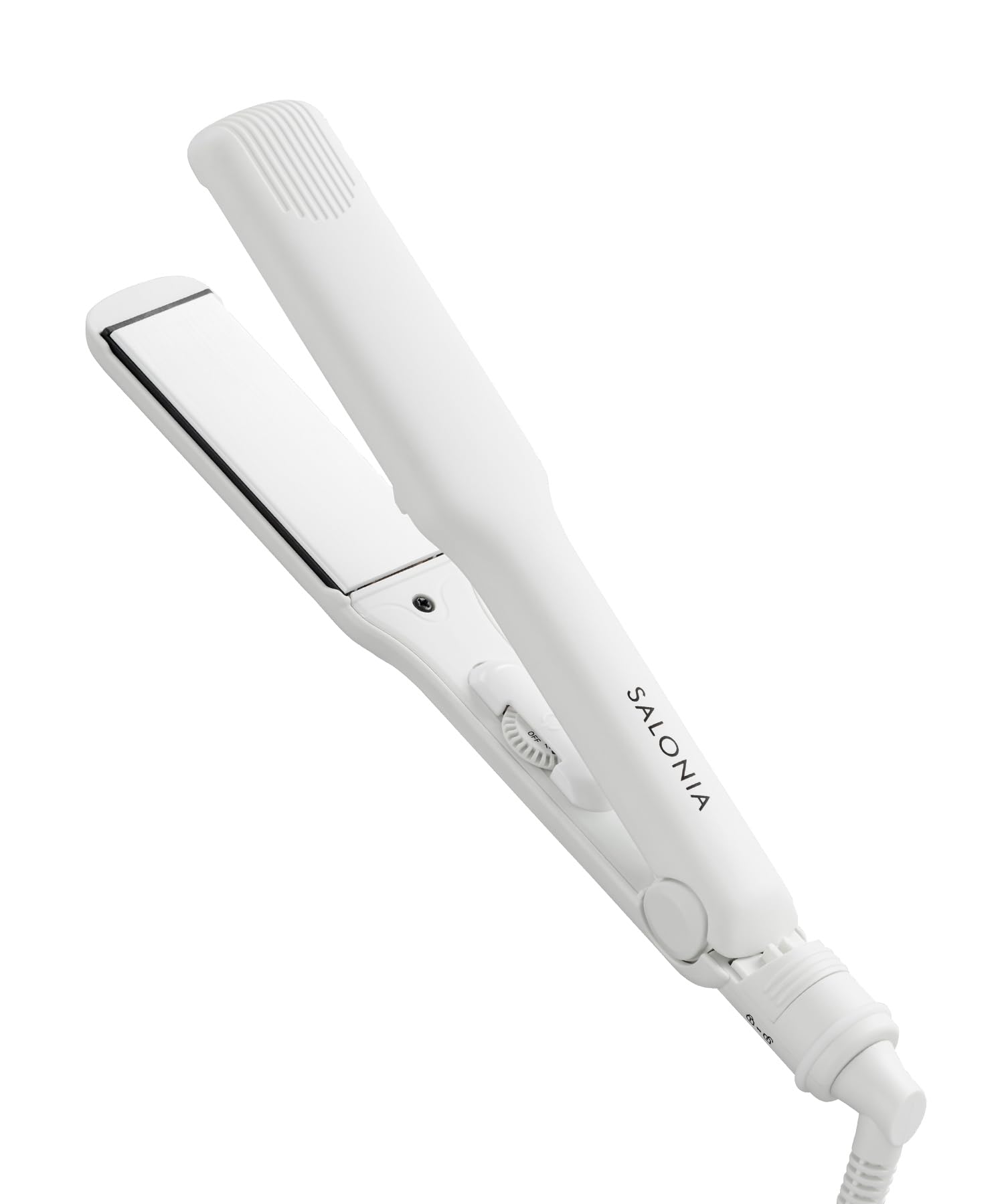 SALONIA サロニア ストレートアイロン ヘアアイロン 35mm 耐熱ポーチ付 海外対応 SL-004SW ホワイト