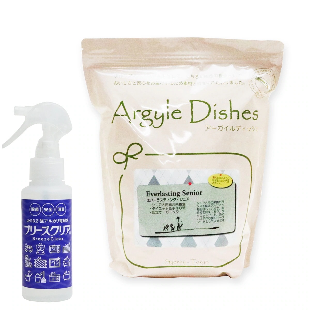アーガイルディッシュ ドッグフード エバーラスティングシニア 2kg【PH13.2強アルカリ電解水100ml】