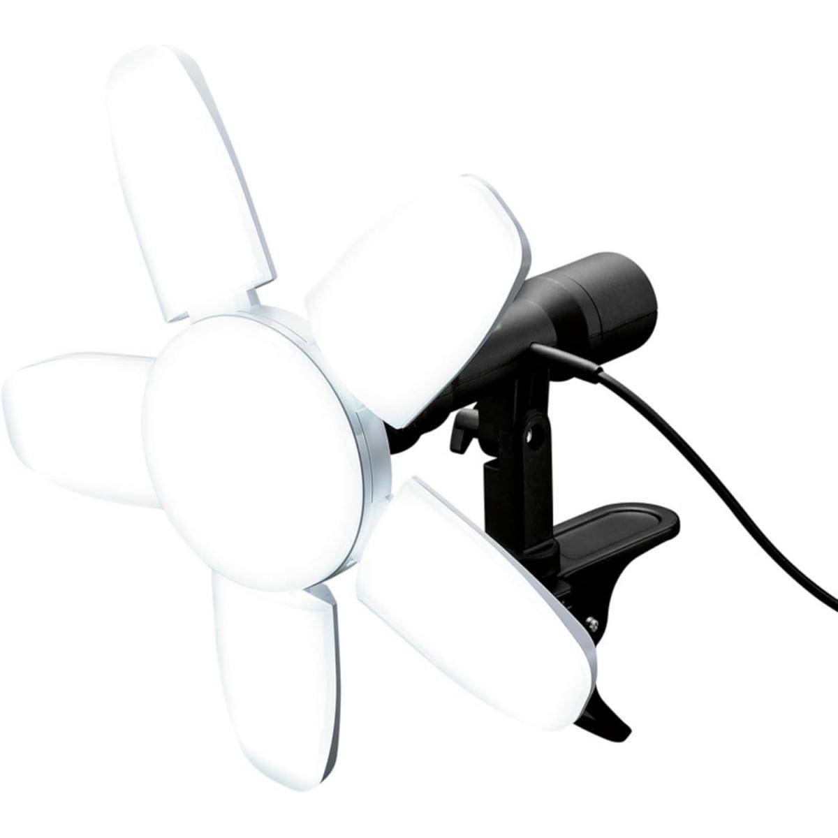 高儀 EARTH MAN 咲灯 SAKUTO LED クリップライト 90W CLT-90SLC マグ付 屋内用 作業灯 開閉式 投光器 270度回転連結コンセント付き 作業ライト