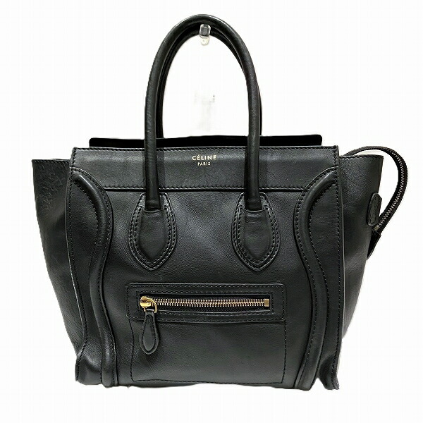 セリーヌ CELINE ナノショッパー ブラック バッグ ハンドバッグ レディース 【中古】