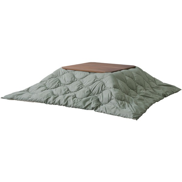 KK-167A グリーン/ベージュ コタツ布団 正方形 メーカー直送 7,700円