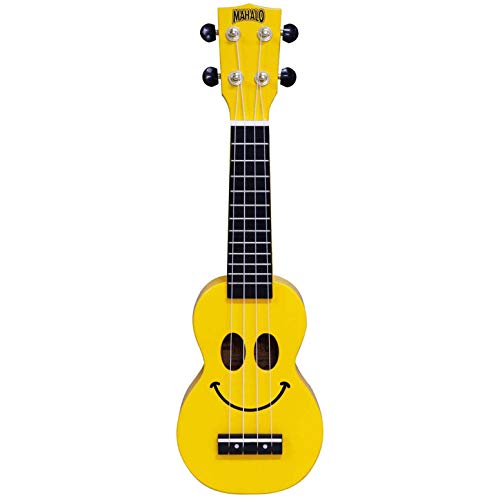 (マハロ) ソプラニーノウクレレ アートシリーズ スマイリーノ 全長 476mm 重量 290g イエロー U/SMILINO YW