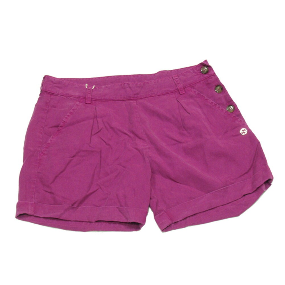 パンツ ショートパンツ 10サイズ ダブルG付き パープル シルバー レディース 中古