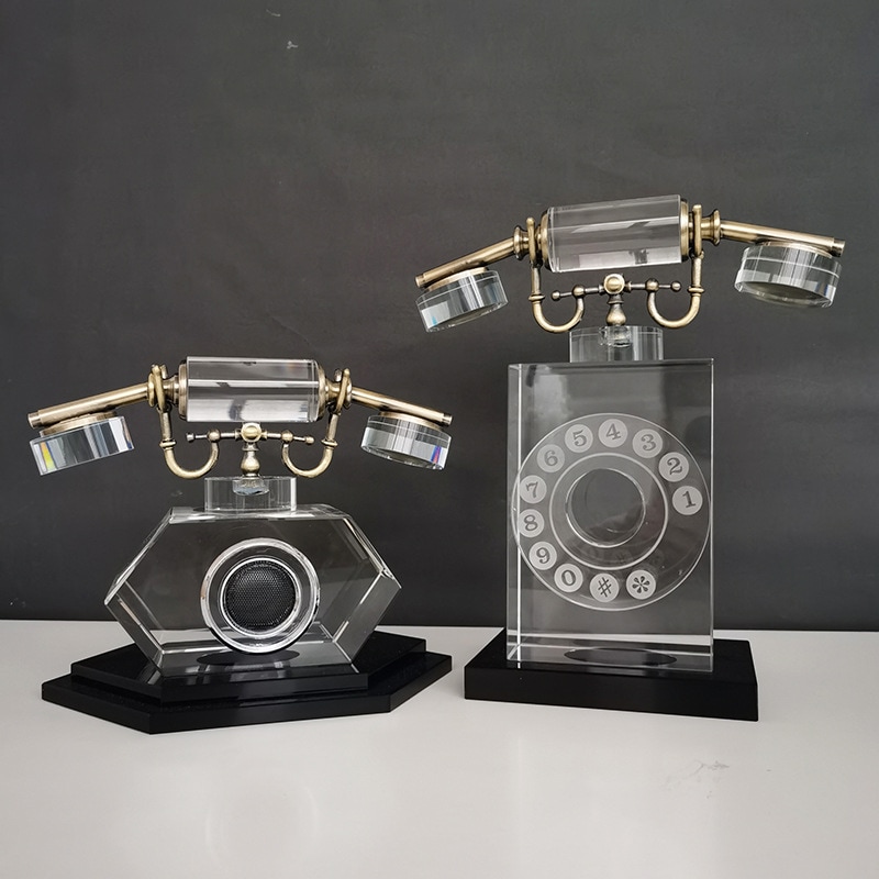新しい中国スタイルレトロクリスタルテレフォンディスプレイ
