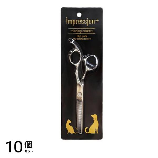 スーパーキャット 犬猫用 インプレッションプラス スキバサミ IP-101 1本入 10個セット