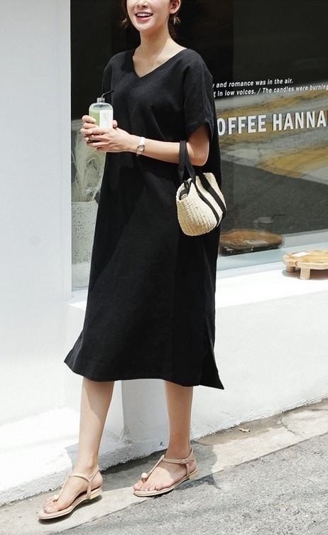 1531. バックリボンカジュアルワンピース（ブラック）2019 春夏 sale ショッピング ランチ 通学 普段使い 100,000円