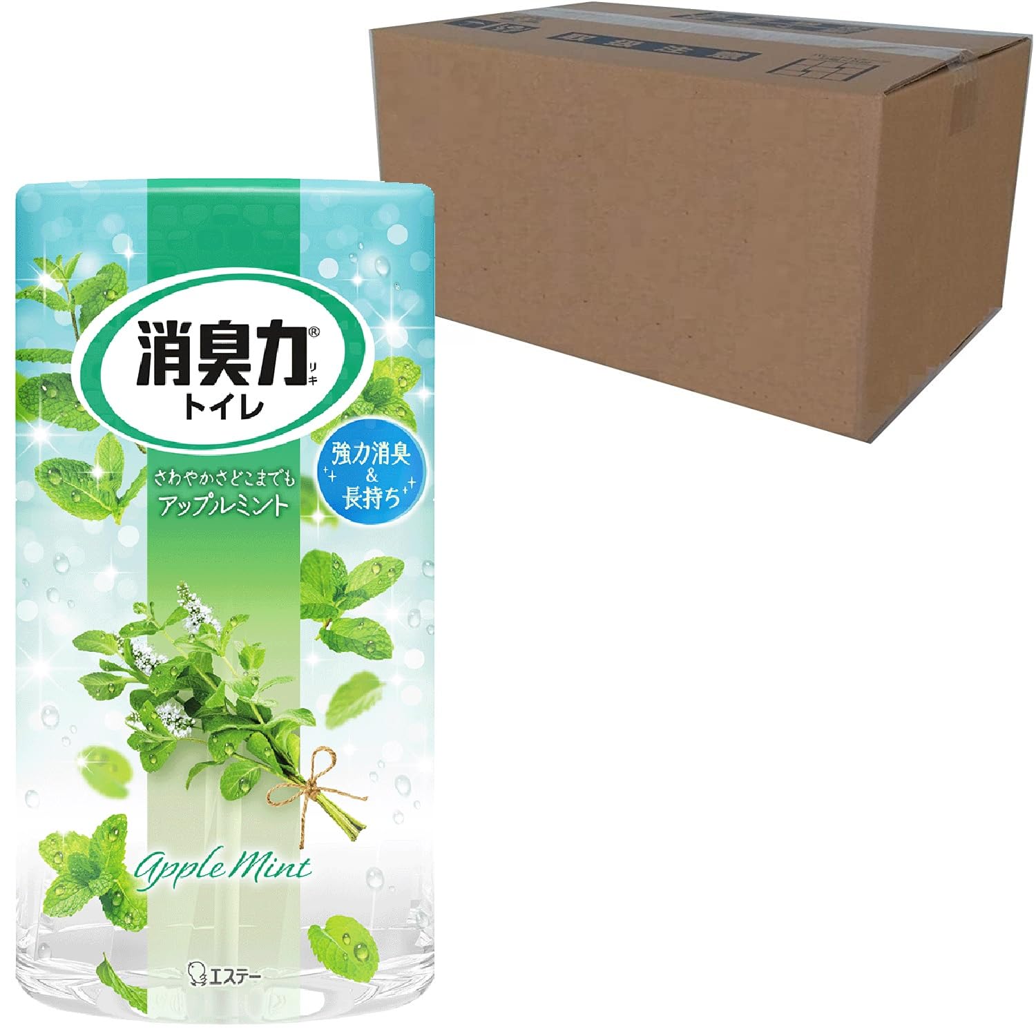 消臭力 [オフィス ビジネスに ケース販売] トイレ用 置き型 アップルミント 400mL×18個 トイレの消臭力 トイレ 置くだけ 消臭剤 消臭 芳香剤