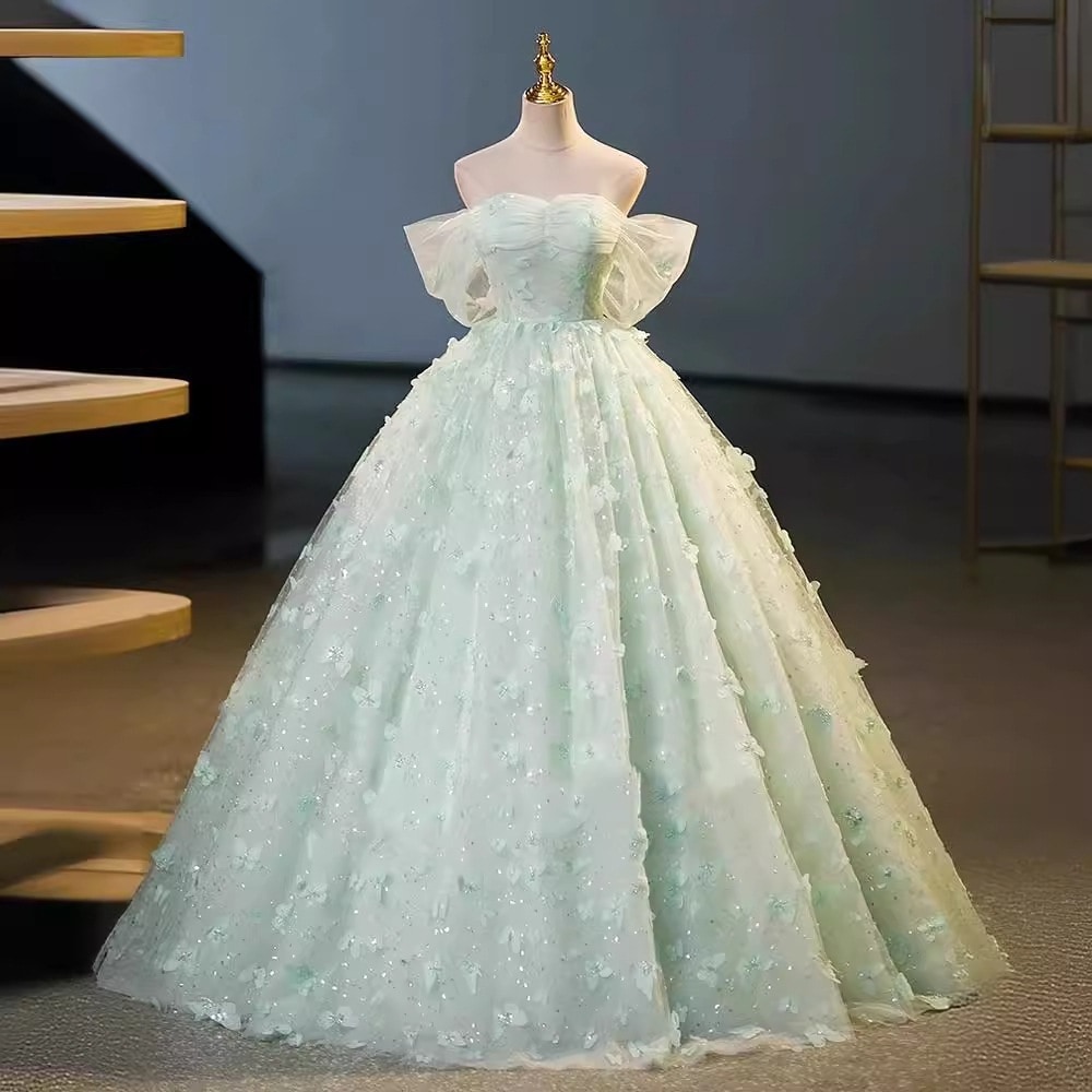 声楽試験 成人式 カラー糸 ホスト コンサート 宴会 イブニングドレス 女性 2024年 妖精の森シリーズ