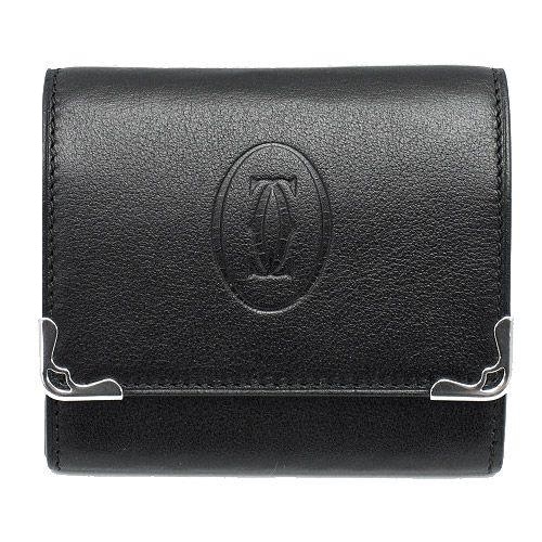CARTIER L3001372 マスト ドゥ カルティエ コインケース 小銭入 カーフレザー ブラック/ボルドー/シルバー/ 取寄品
