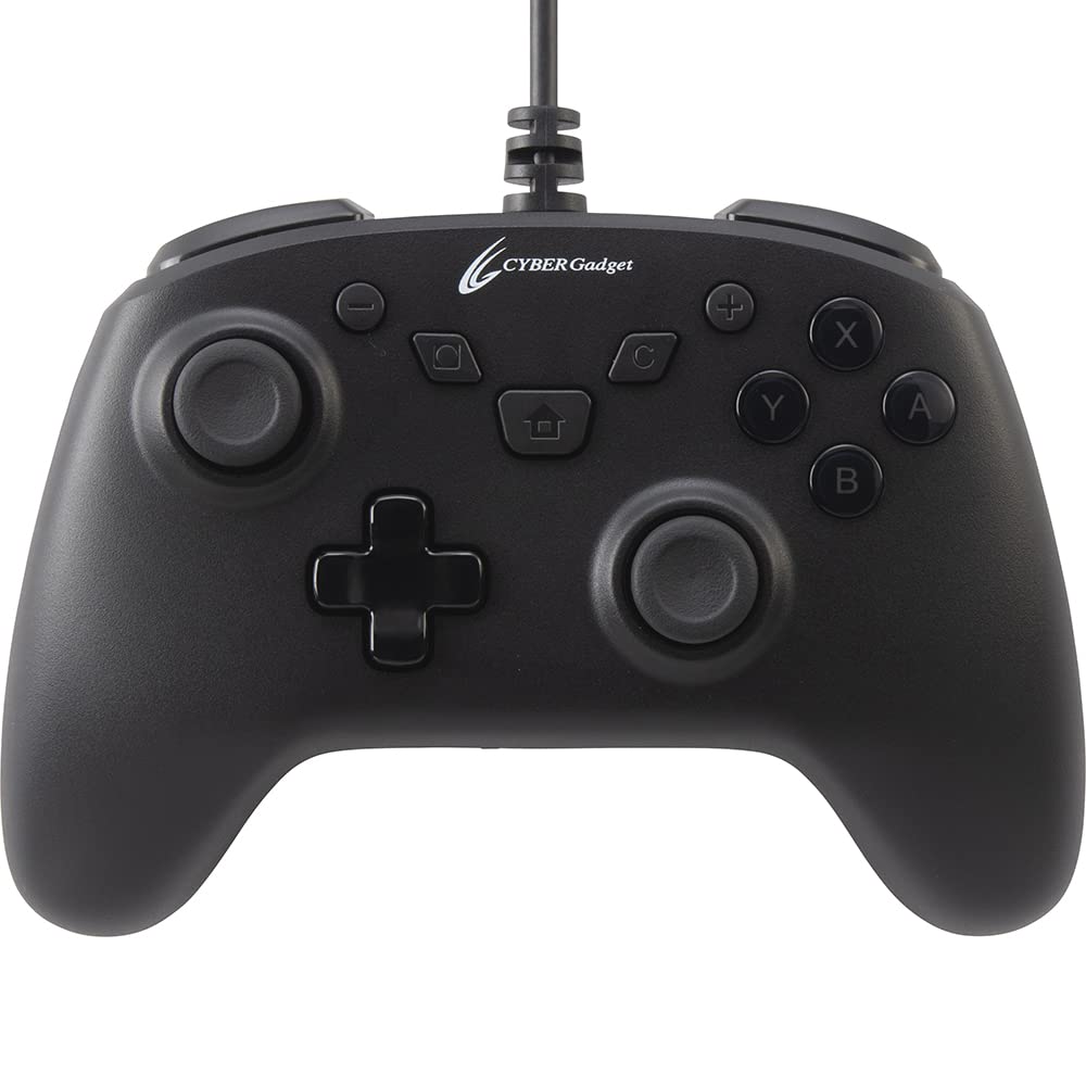 全国送料無料 CYBER ・ ゲーミングコントローラー HG smart 有線タイプ ( SWITCH 用) ブラック 【Cyber Gadget(サイバーガジェット）背面ボタン2つ搭載 マイクロスイ