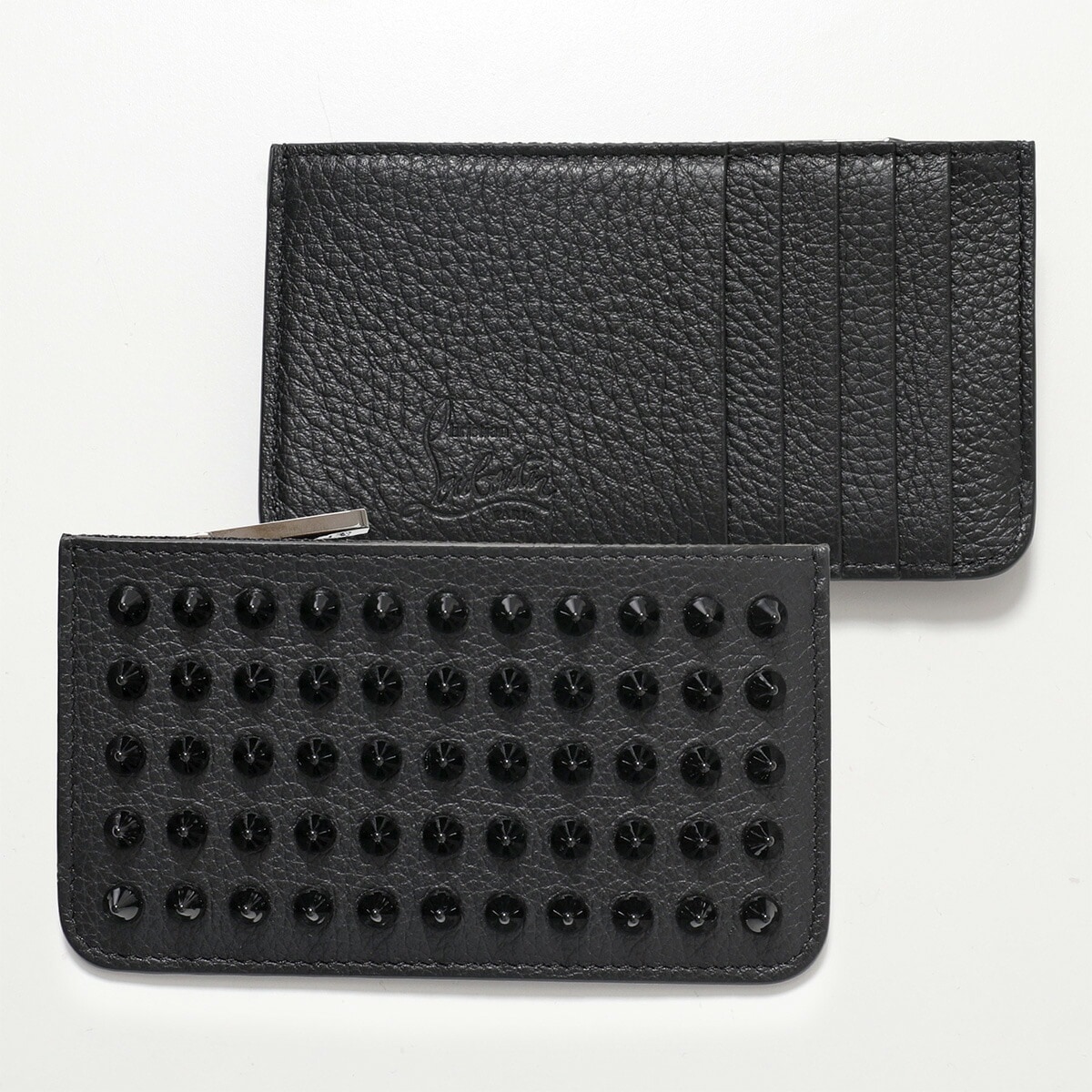 Christian Louboutin クリスチャンルブタン コインケース CREDILOU クリディルー 1205017 メンズ レザー カードケース スタッズ ミニ財布 CM53/BLACK-BL