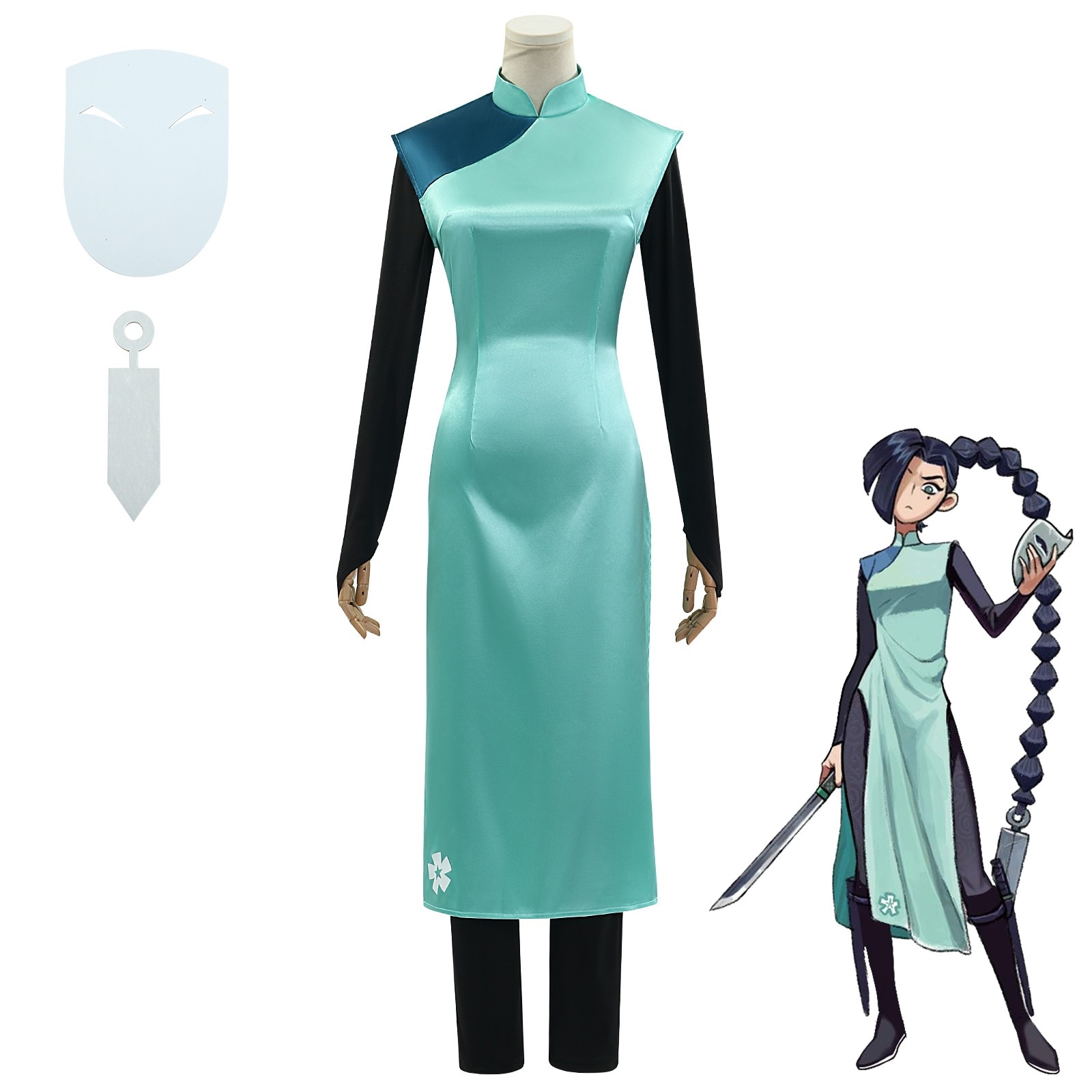 【人気爆売れ】刺客伍六七cos コスプレ コスチューム梅花十三チャイナドレスコスプレ にじげんコスプレ服