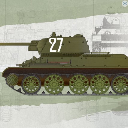[1/35] ソビエト連邦 T-34/76 No.183 工場生産, アカデミープラモデル #13505