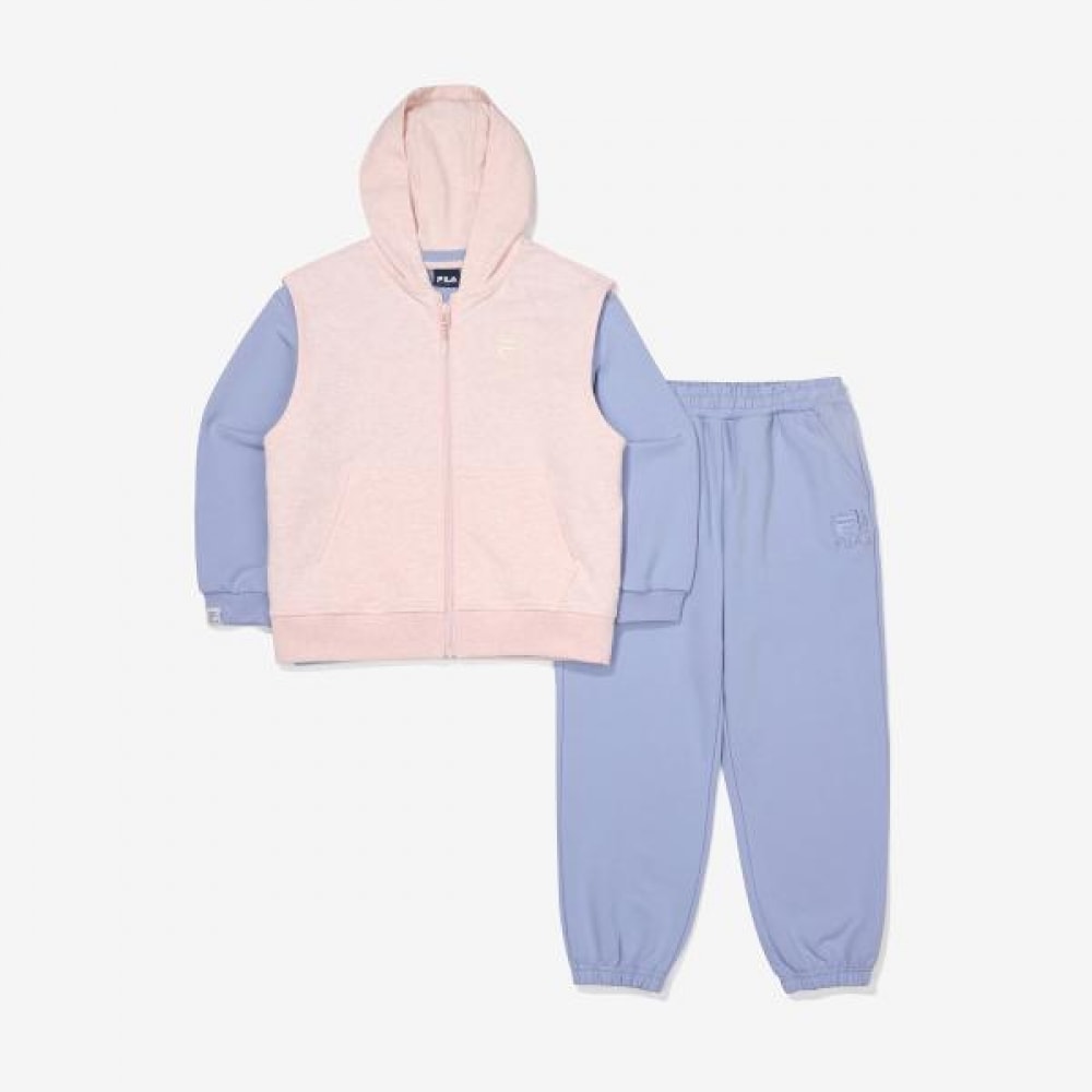 FILAキッズ ESSENTIALフードベスト上下セット FK2FSF3202X_VTB