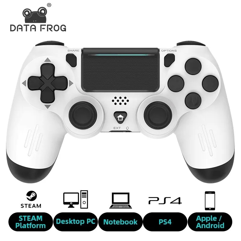DATA FROG Bluetooth対応ゲームコントローラー PS4/Slim/Pro用 ワイヤレスゲームパッド PC用 デュアル振動ジョイスティック IOS/Android用
