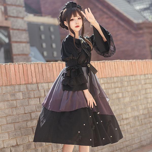 即納 華ロリ クラロリ ロリータ ワンピース 中華ロリィタ Aライン Lolita 中国風ロリータ リボン レディース コスチューム 衣装 かわいい
