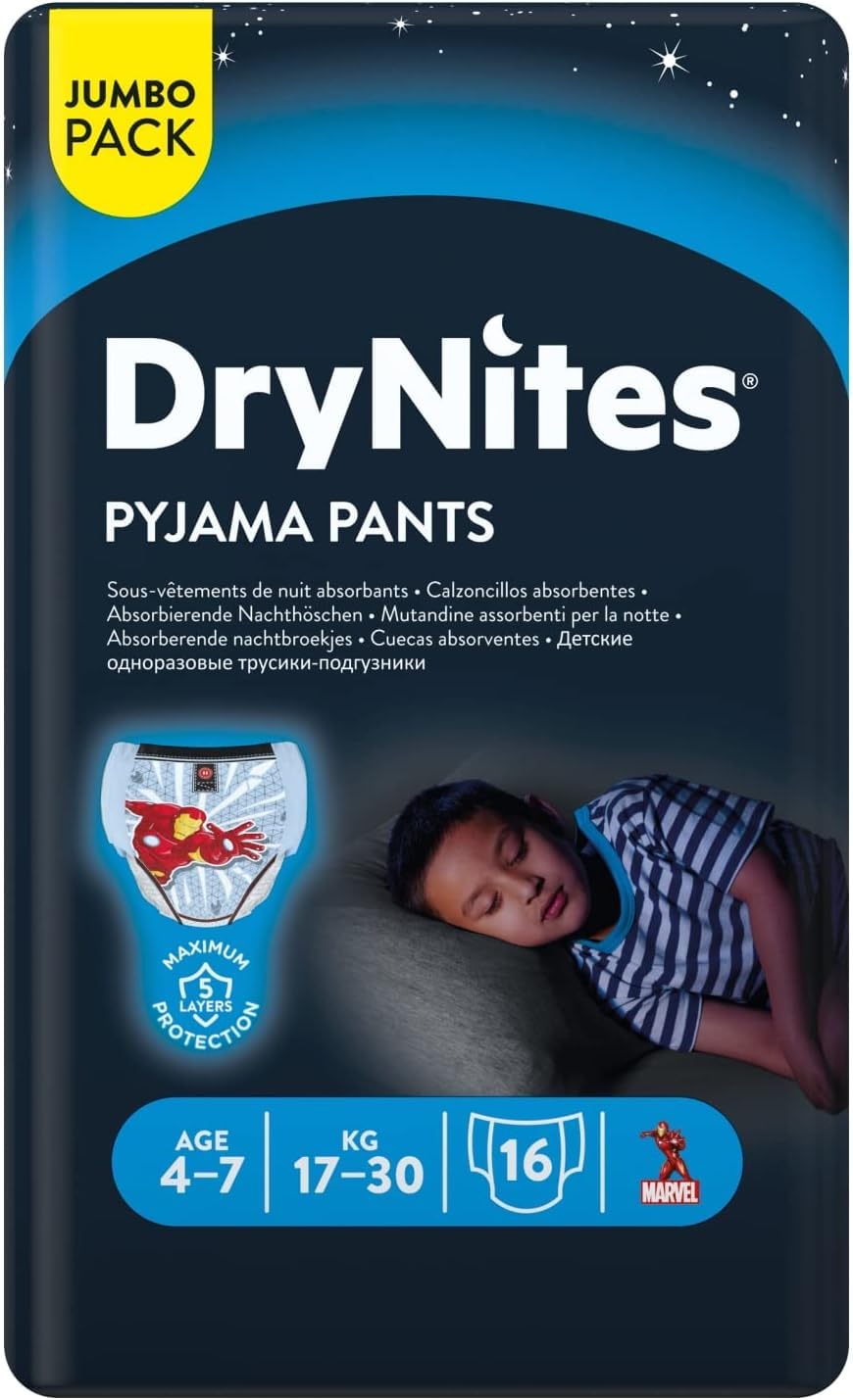 DryNites おねしょパンツ 男の子用 4～7歳 17～30Kg ジャンボパック 16枚入り