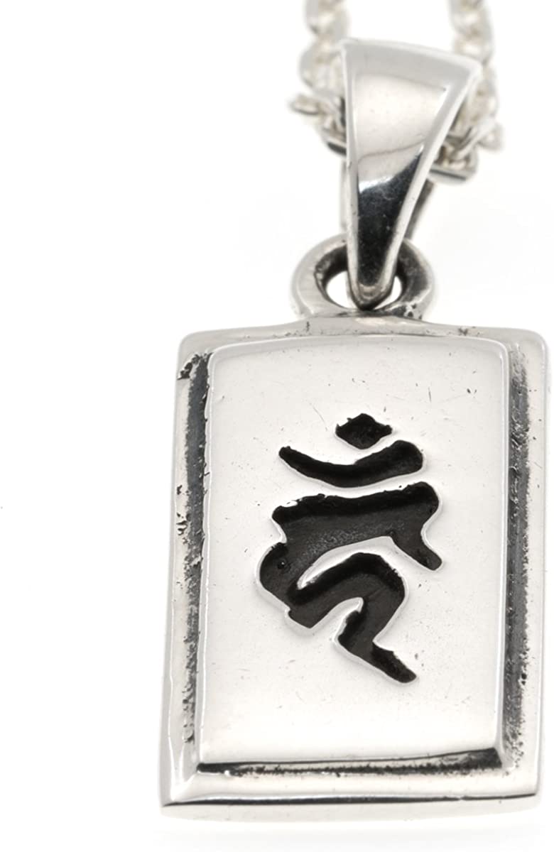 【本日限定価格】 石輝 695_7svn 酉生まれ 不動明王 カーン メンズ プレート ネックレス