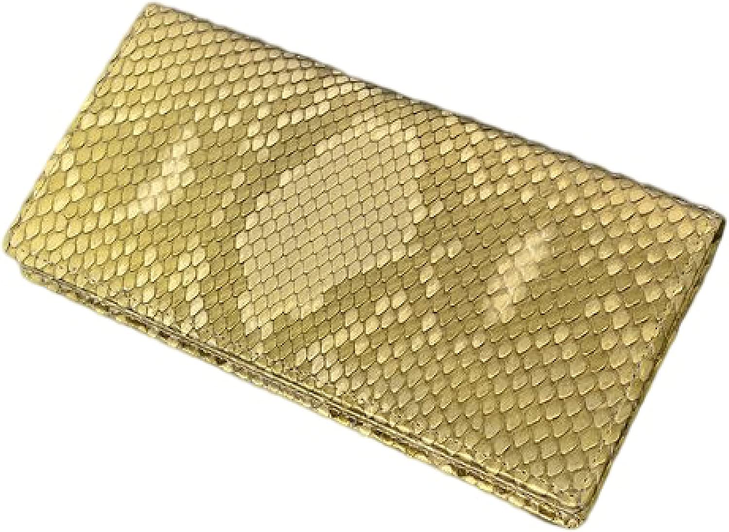 【新規OPEN】【期間限定セール】【激安】【新品未使用】本パイソン　鮮やかなゴールド加工　薄金仕上げ　国内縫製　無双タイプ　ロングウォレット　TK-GSML