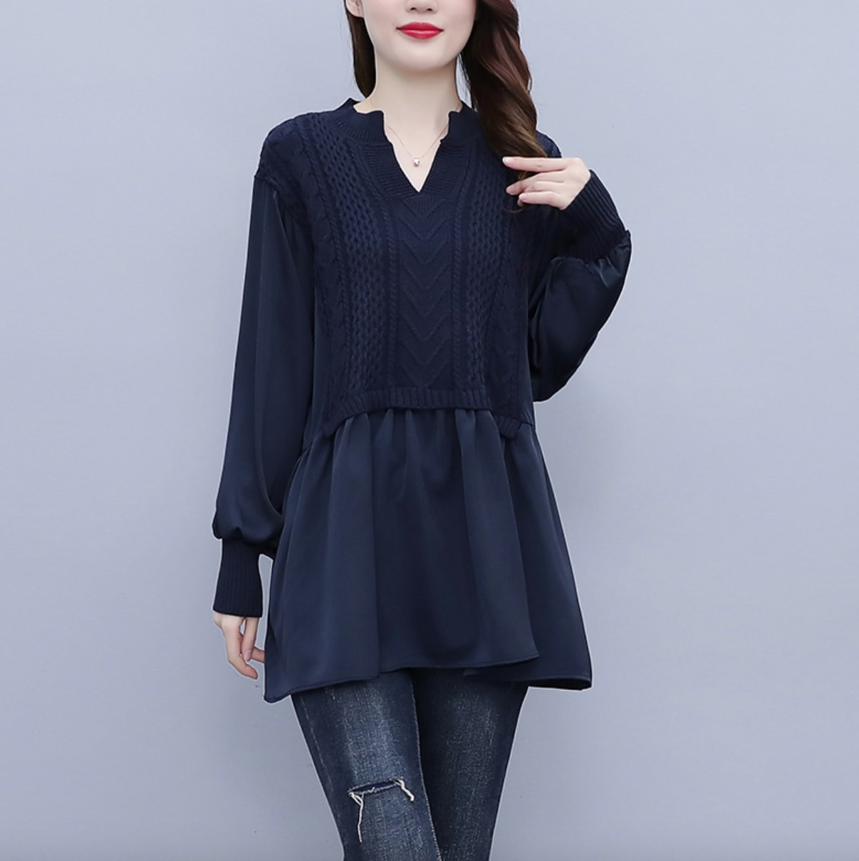 トップス デート シャツ ブラウス カットソー ニットソー セーター 袖あり 長袖 かわいい 大人可愛い きれいめ シンプル カジュアル 大人 上品 おしゃれ お洒落 主役級 存在感 春 秋 冬