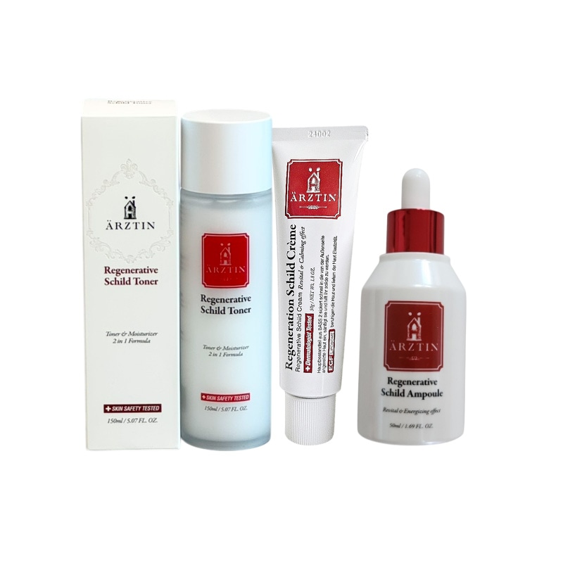 (3点セット) シルククリーム50ml+アンプル50ml+トナー150ml +arztin Kit