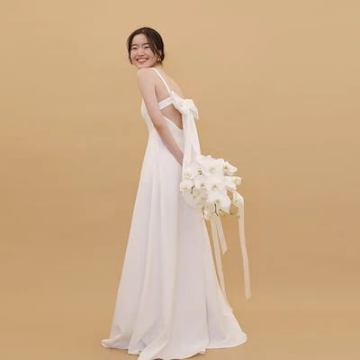 2枚2 0 0円OFF！パーティードレスドレス花嫁 蝶結び バックレス キャバドレス ウェディングドレス 結婚式ドレス ノ
