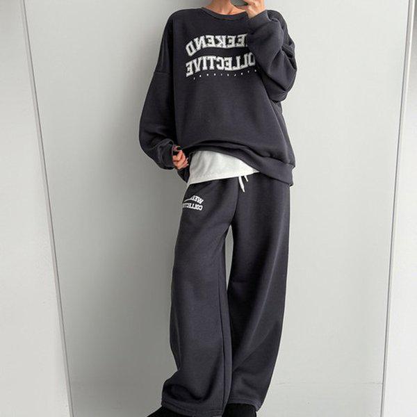 Hスタイル(SET)裏起毛ウィークエンドセット 冬 女性 裏起毛 トレーニングウェアセット フリース スウェットセット パンツセットアップ