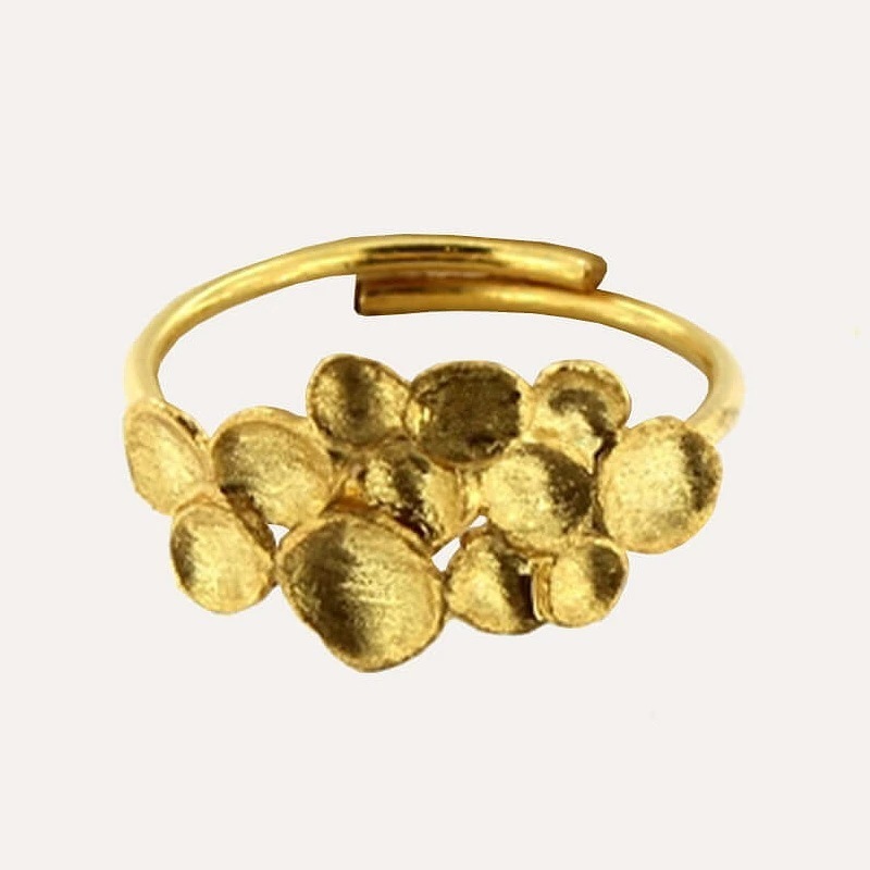 MESH シモーネリング フリーサイズ シルバー925 18Kゴールドコート Gold Ring 指輪 調節可能 ギフトBOX入り ジュエリークロス付き ハンドメイド ポルトガ