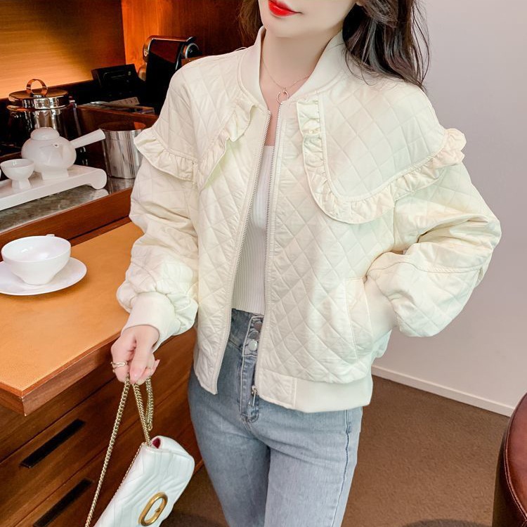 キルティング フリル ジャケット ショートコート OHCA0096