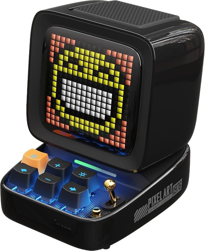 Ditoo Pro 可愛いスピーカー 15W 強化された低音 青軸キーボード RGBライト 音質高 Bluetooth/USB接続 PC用 microSDカード可 専用アプリ (ブラック)