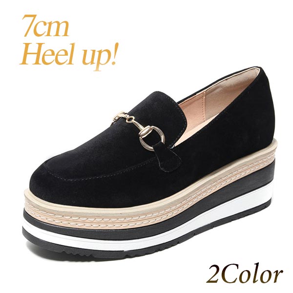 レディース ローファー ビットローファー スクエアトゥ マニッシュシューズ オックスフォードシューズ ブラック スエード風 エナメル 麻 ウェッジソール 厚底