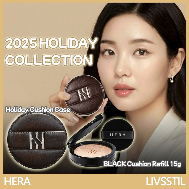 【NEW】【2025 HOLIDAY COLLECTION】ブラッククッション リフィル 1個 + クッションケース (ブラウンアンバー) 1個 / クッションファンデーション 限定版 ケース