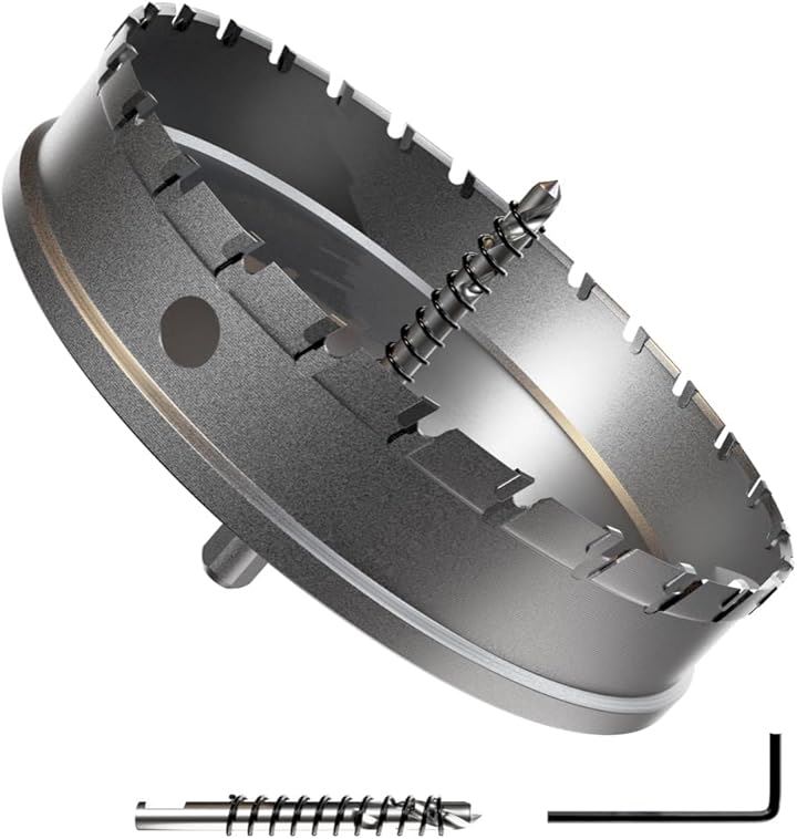 互換品現役電気工事士・大工推薦＆監修超硬 ステンレス ホールソー 穴あけ 電動ドリル ホルソー ホールカッター(200mm)