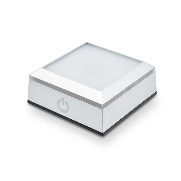 （まとめ）日本トラストテクノロジー LEDライト台座 SQUARE RGB LEDBASESQ-RGB2セット