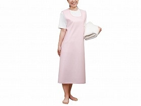 大阪エンゼル 入浴介助エプロン（マジックタイプ） ピンク L 6012