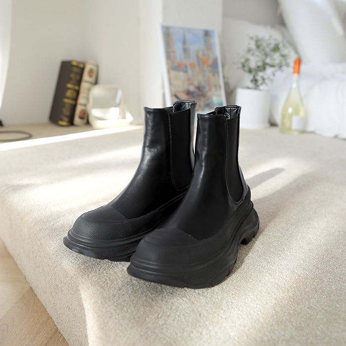 [韓国ファッション] サイドゴア付き チェルシーブーツ