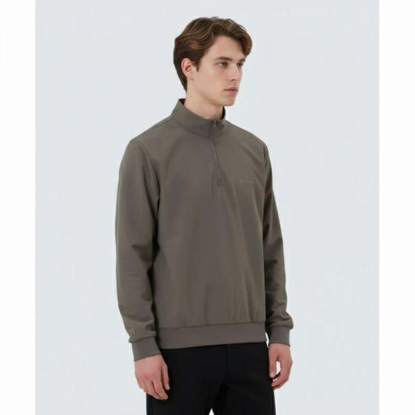 SNOWPEAK APPAREL ハーフジップスウェットシャツ S25FMTZT32 ダークカーキ