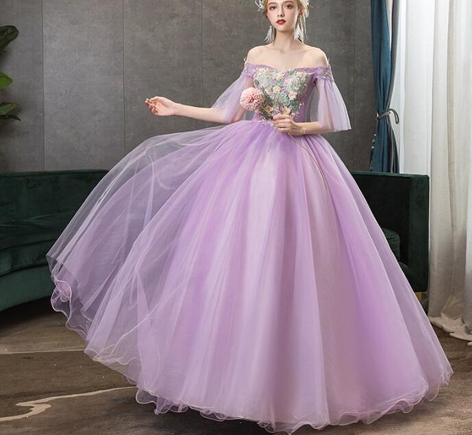 ロングドレス　オフショルダー　結婚式　ドレス　パーティー　演出　カラードレス　発表会　披露宴　大きいサイズ