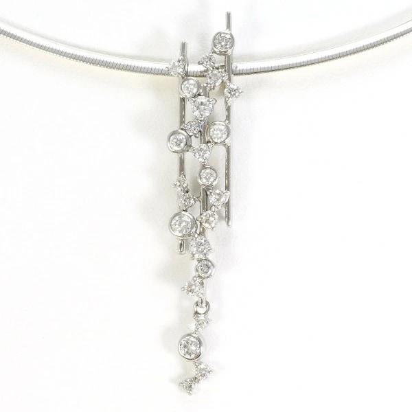 K18 18金 YGWG ネックレス ダイヤ 1.06 カード鑑別書 ジュエリー 中古