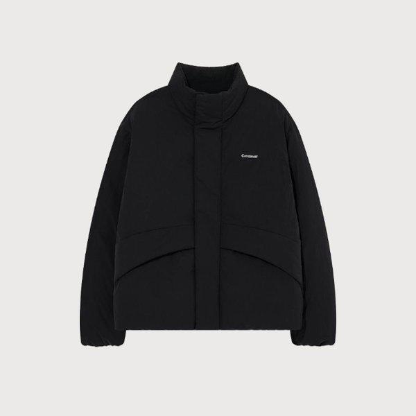 パディングCQK CO2504DP12-BK ノンキルティングショートパッファーblack
