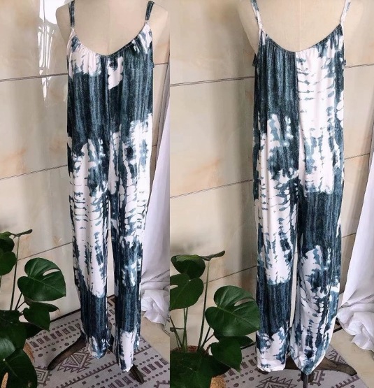 レディース サロペット フルレングス 袖なし ワイド 異国風 大人可愛い カジュアル おしゃれ かっこいい エキゾチック こなれ感 ラフ ルーズ 個性的 クール モダン 存在感 キュート