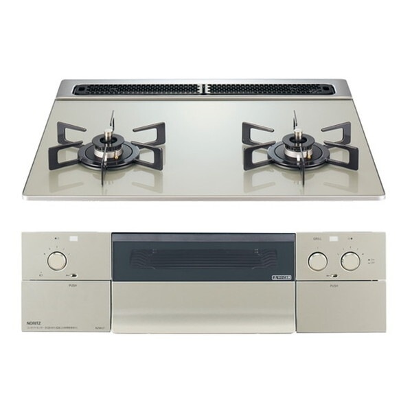 N2WU7PWAP2STE-LP ムーンシルバー Nest(ネスト) ビルトインガスコンロ (プロパンガス用・2口・60cm)