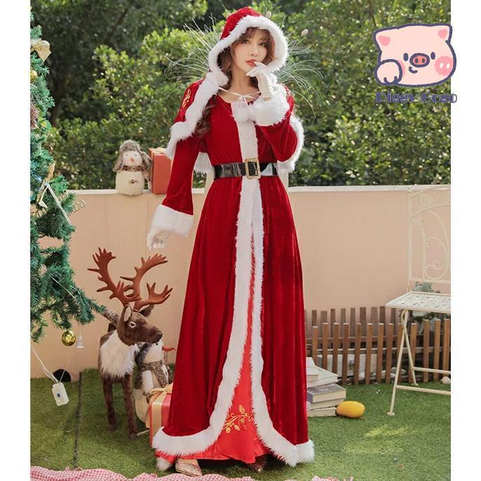 サンタ コスプレ サンタコス サンタコスプレ クリスマス サンタクロース コスチューム サンタ衣装 帽子 長袖 レディース サンタ 仮装