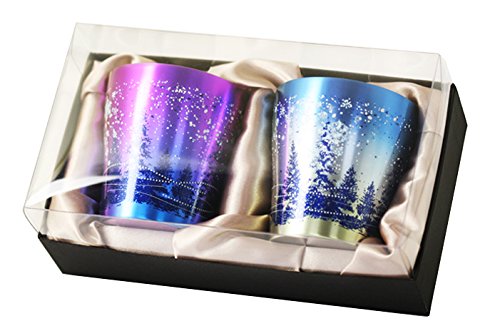 HORIE(ホリエ) 新潟県燕産 純チタン二重タンブラー 華チタン 250cc 雪花（マゼンタ／ブル