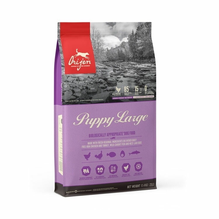 【人気商品】オリジン パピーラージ 11.4kg ドッグフード 犬 ペットフード 子犬 ドライ たんぱく質 大型犬 餌 仔犬 orijen 【D】