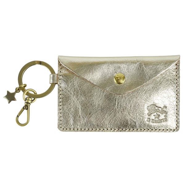 IL BISONTE イルビゾンテ KEY HOLDER キーリング付き　 カードケース　/SKH042 PV0012 PL101B/Platino
