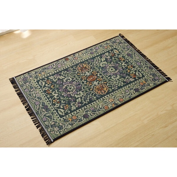 1080420044704 玄関 マット 室内 おしゃれ 日本製 国産 い草 自然素材 エレガント ブルー 約70×120cm メーカー直送 5,583円